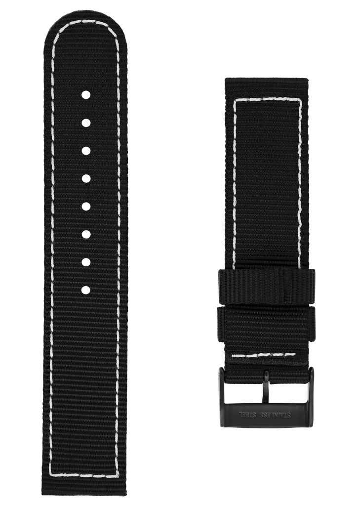 21MM - Bracelet nylon noir