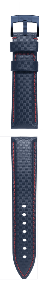 22MM - Bracelet cuir veau bleu