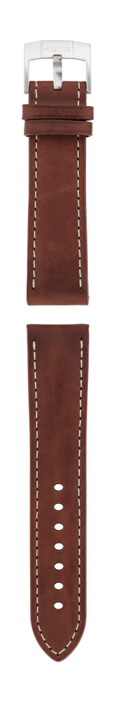 22MM - Bracelet cuir veau brun