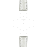 Bracelet officiel Tissot cuir blanc entre-cornes 16 mm