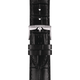 Bracelet officiel Tissot cuir noir entre-cornes 22 mm