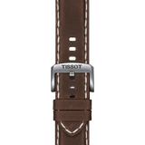 Bracelet officiel Tissot cuir brun entre-cornes 22 mm