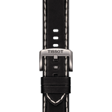 Bracelet officiel Tissot cuir noir entre-cornes 22 mm