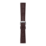 Bracelet officiel Tissot cuir brun entre-cornes 21 mm