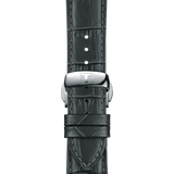 Bracelet officiel Tissot cuir gris entre-cornes 21 mm