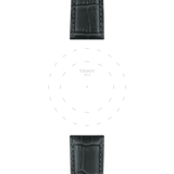 Bracelet officiel Tissot cuir gris entre-cornes 21 mm