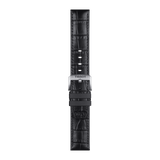 Bracelet officiel Tissot cuir noir et parties caoutchouc entre-cornes 22 mm