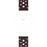 Bracelet officiel Tissot cuir brun entre-cornes 22 mm