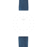 Bracelet officiel Tissot tissu bleu entre-cornes 22 mm
