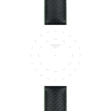 Bracelet officiel Tissot caoutchouc vert et cuir noir entre-cornes 22 mm
