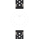 Bracelet officiel Tissot cuir noir entre-cornes 22 mm