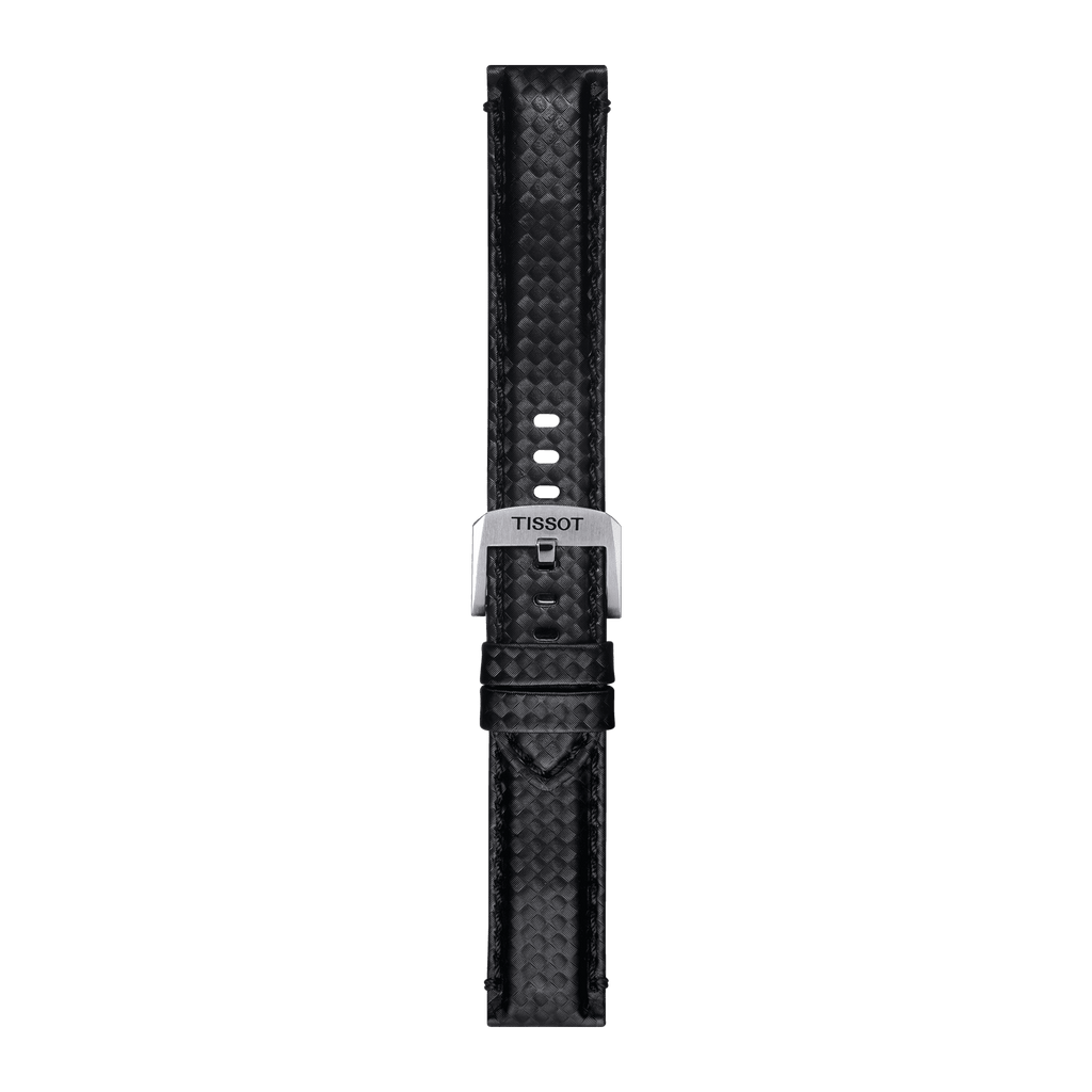 Bracelet officiel Tissot tissu noir entre-cornes 20 mm