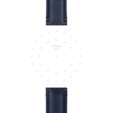 Bracelet officiel Tissot cuir bleu entre-cornes 20 mm