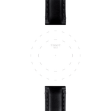 Bracelet officiel Tissot cuir noir entre-cornes 20 mm