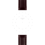 Bracelet officiel Tissot cuir brun entre-cornes 20 mm