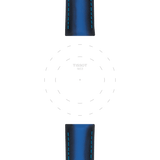 Bracelet officiel Tissot cuir bleu entre-cornes 20 mm
