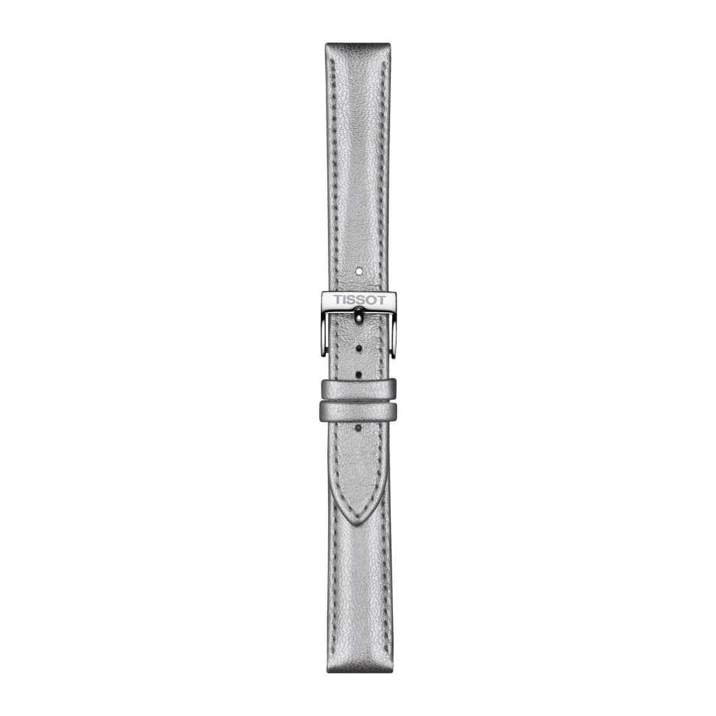 Bracelet Officiel Tissot Cuir Gris Entre-cornes 16 MM