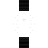 Bracelet original Tissot en silicone noir, entre-corne 22 mm