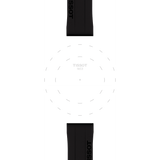 Bracelet officiel Tissot silicone noir entre-cornes 18 mm