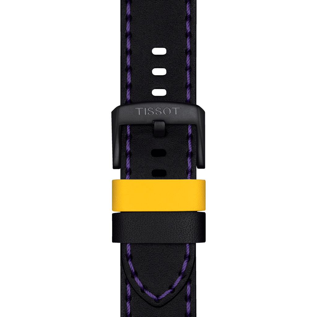 Bracelet officiel Tissot NBA Los Angeles Lakers cuir 22 mm