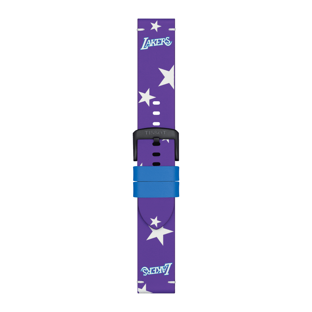 Bracelet officiel Tissot NBA Los Angeles Lakers cuir 22 mm