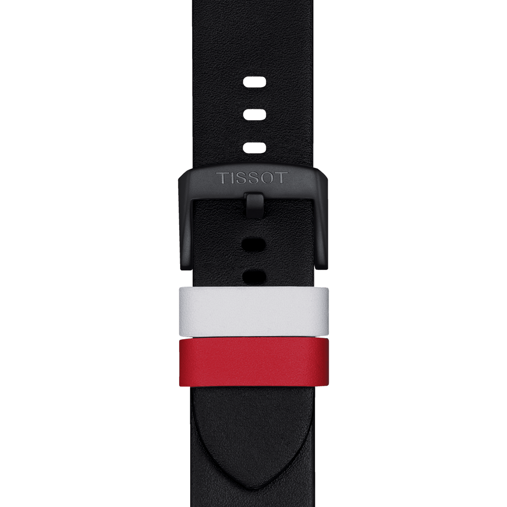 Bracelet officiel Tissot NBA Chicago Bulls cuir 22 mm