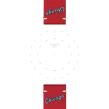 Bracelet officiel Tissot NBA Chicago Bulls cuir 22 mm