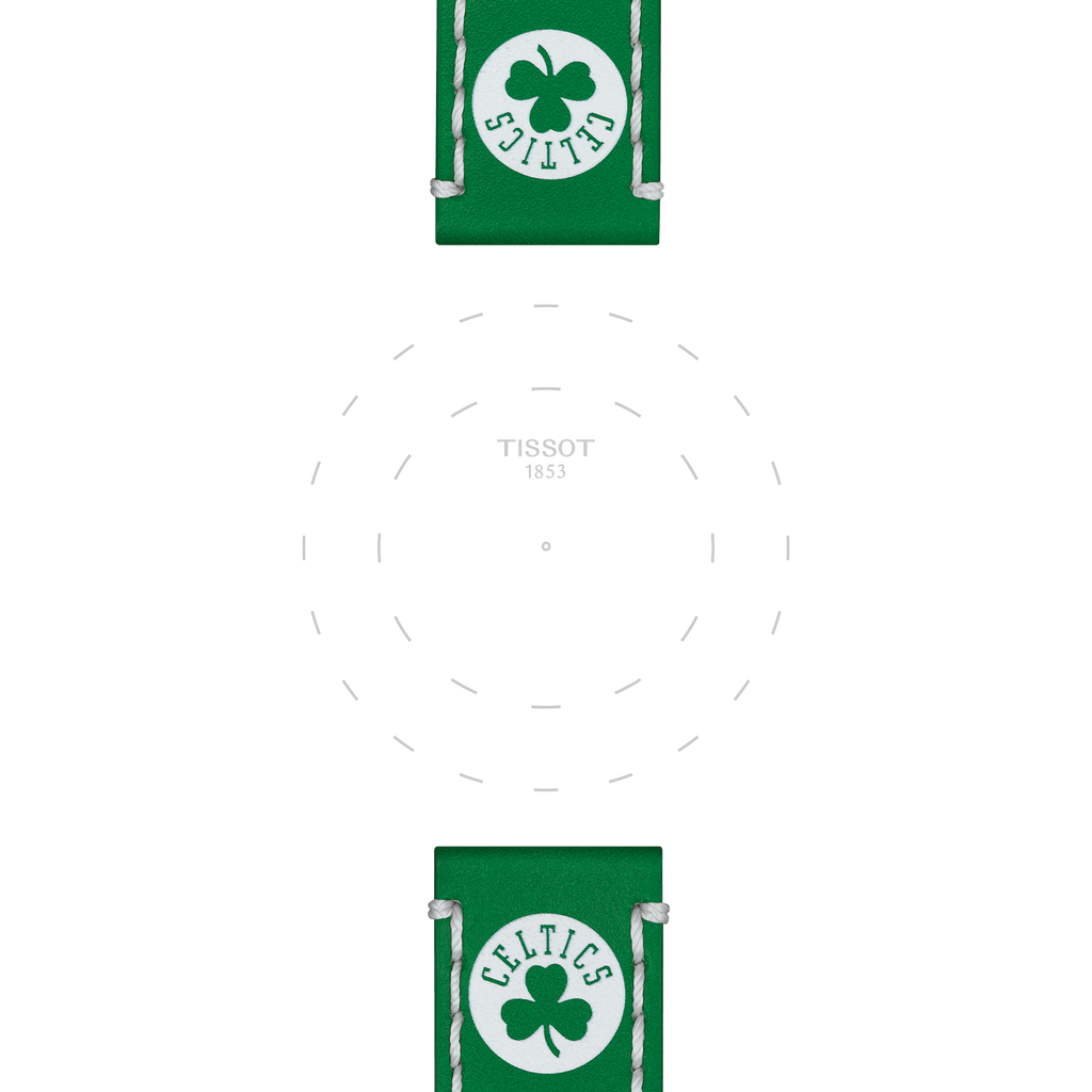 Bracelet officiel Tissot NBA Boston Celtics cuir 22 mm