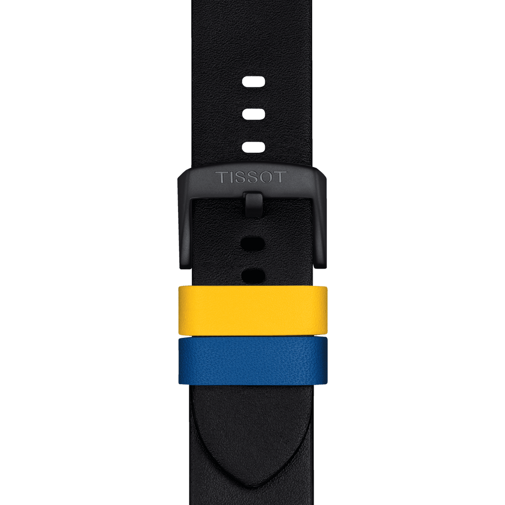 Bracelet officiel Tissot NBA Golden State Warriors cuir 22 mm