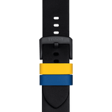 Bracelet officiel Tissot NBA Golden State Warriors cuir 22 mm