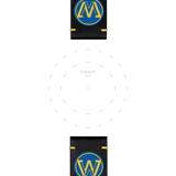 Bracelet officiel Tissot NBA Golden State Warriors cuir 22 mm