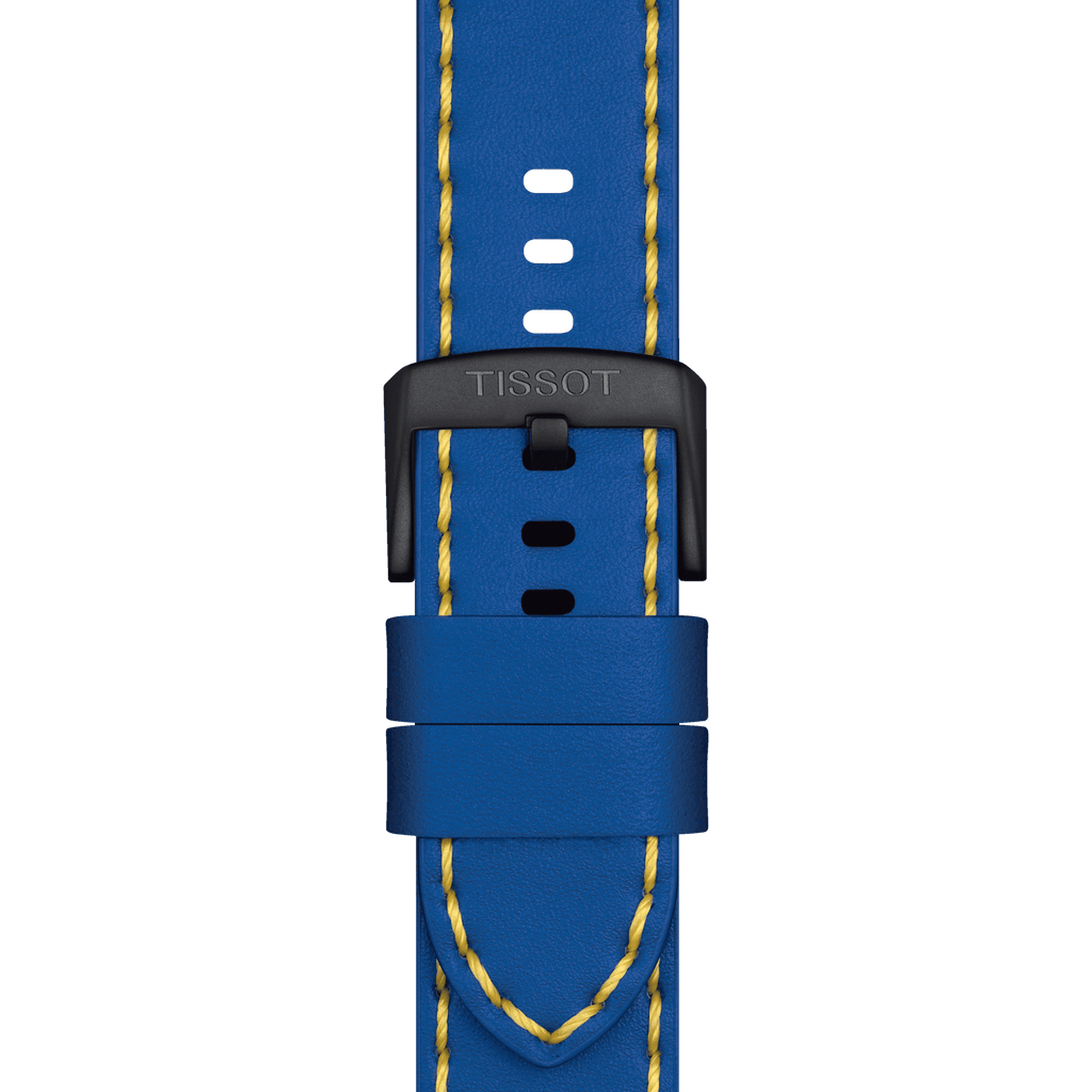 Bracelet officiel Tissot NBA Golden State Warriors cuir 22 mm