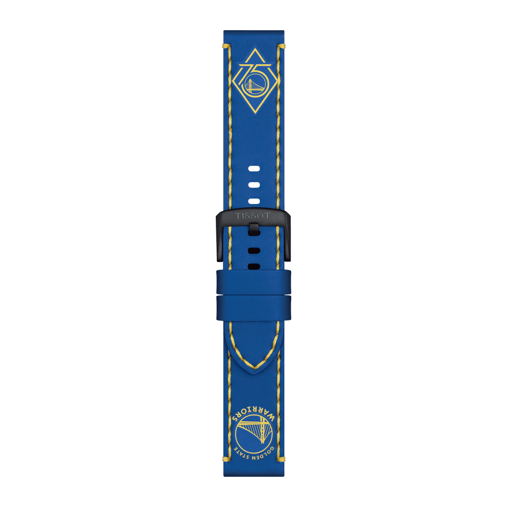 Bracelet officiel Tissot NBA Golden State Warriors cuir 22 mm