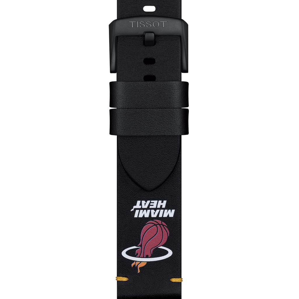 Bracelet officiel Tissot NBA Miami Heat cuir 22 mm