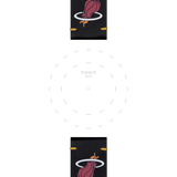 Bracelet officiel Tissot NBA Miami Heat cuir 22 mm