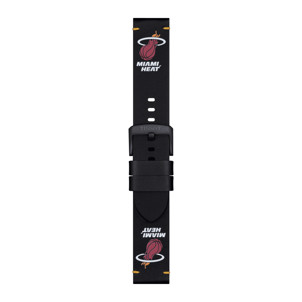 Bracelet officiel Tissot NBA Miami Heat cuir 22 mm