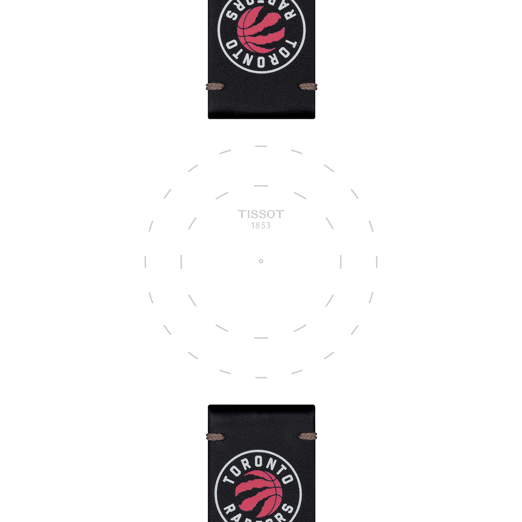 Bracelet officiel Tissot NBA Toronto Raptors cuir 22 mm