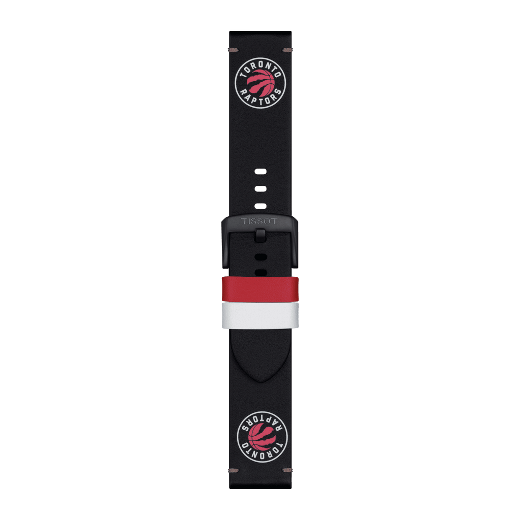 Bracelet officiel Tissot NBA Toronto Raptors cuir 22 mm