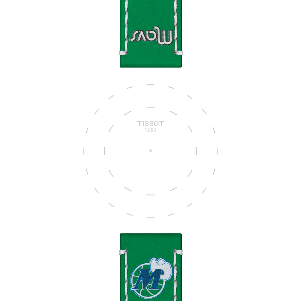 Bracelet officiel Tissot NBA Dallas Mavericks cuir 22 mm