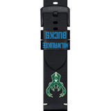 Bracelet officiel Tissot NBA Milwaukee Bucks cuir 22 mm
