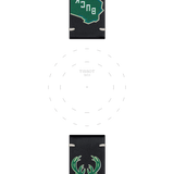 Bracelet officiel Tissot NBA Milwaukee Bucks cuir 22 mm