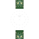 Bracelet officiel Tissot NBA Milwaukee Bucks cuir 22 mm