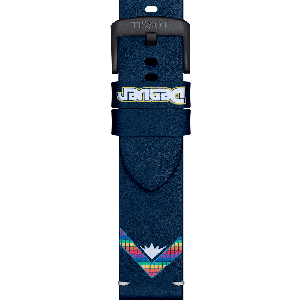 Bracelet officiel Tissot NBA Denver Nuggets cuir 22 mm