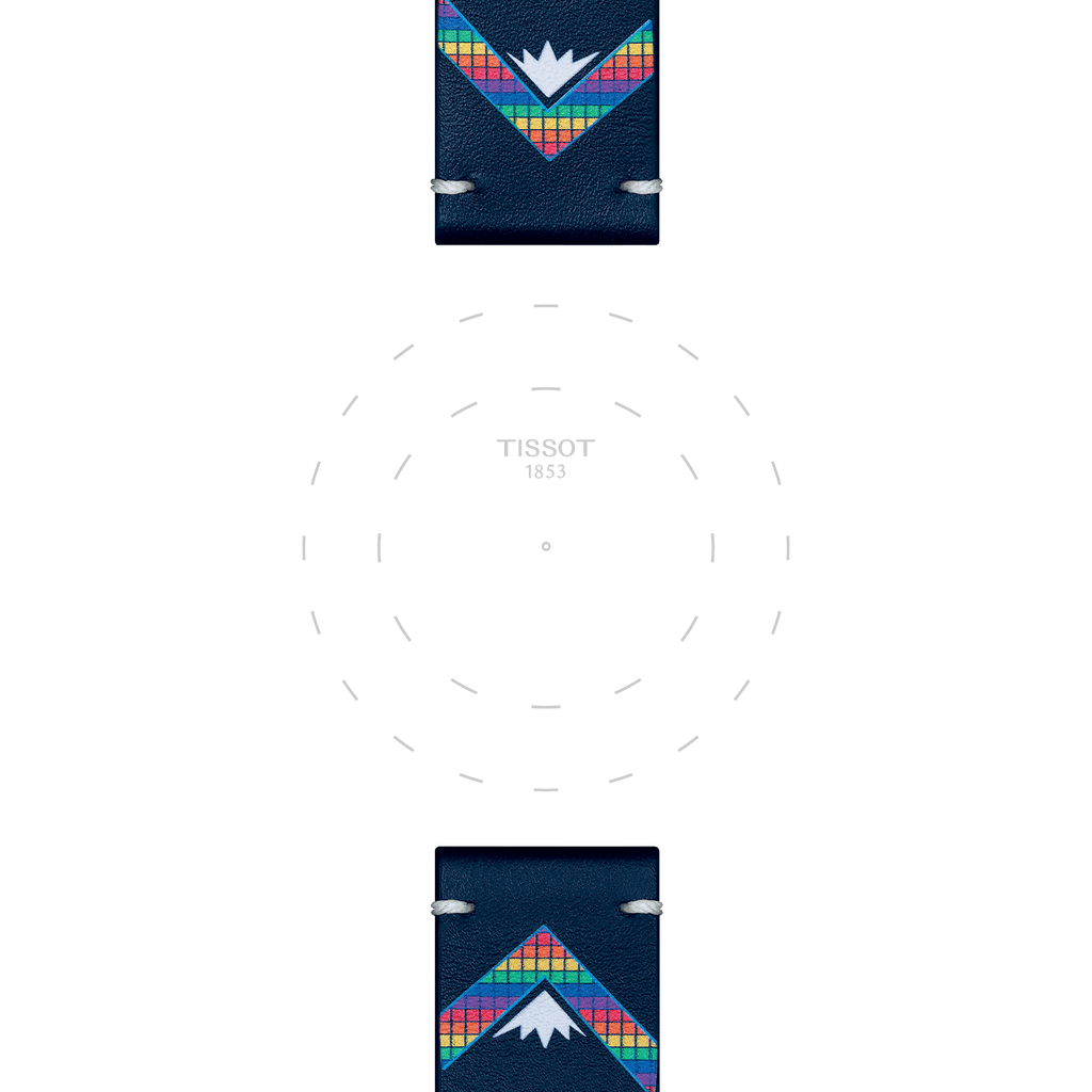 Bracelet officiel Tissot NBA Denver Nuggets cuir 22 mm