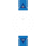 Bracelet officiel Tissot NBA Denver Nuggets cuir 22 mm