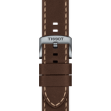 Bracelet officiel Tissot cuir brun entre-cornes 22 mm