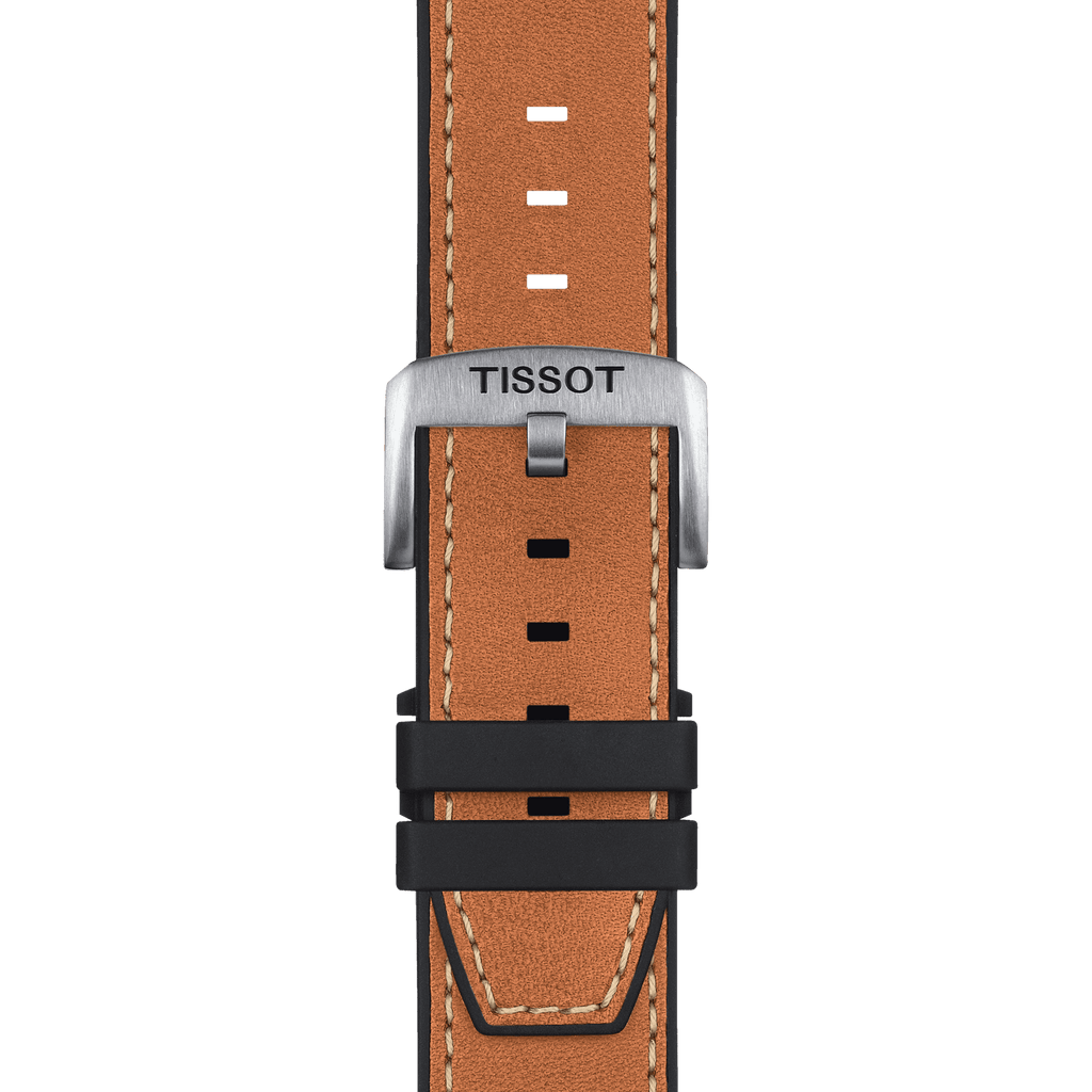 Bracelet Officiel Tissot Cuir Brun entre-cornes 23 MM