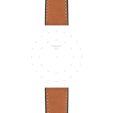 Bracelet Officiel Tissot Cuir Brun entre-cornes 23 MM