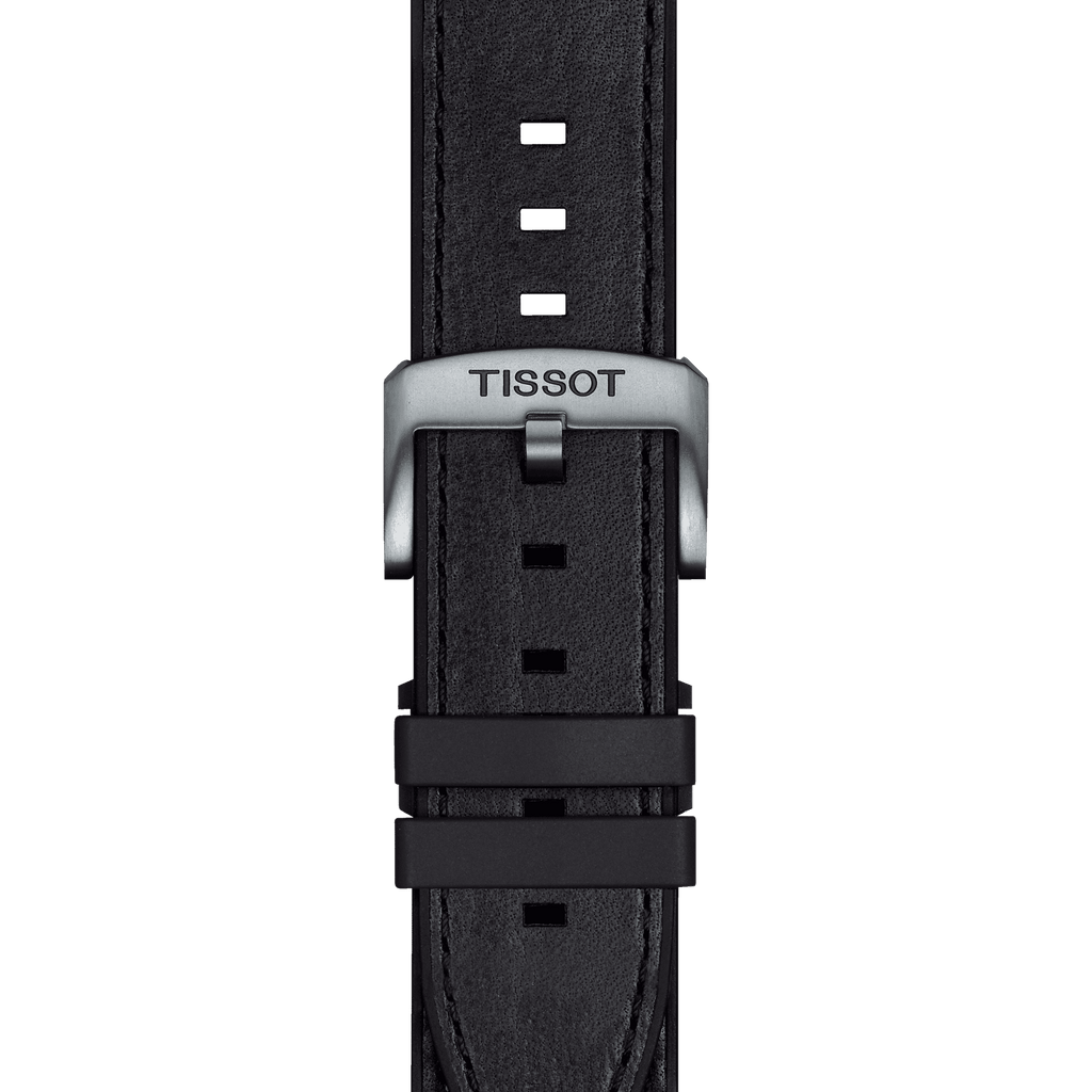 Bracelet Officiel Tissot Cuir Noir entre-cornes 23 MM