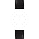 Bracelet Officiel Tissot Cuir Noir entre-cornes 23 MM